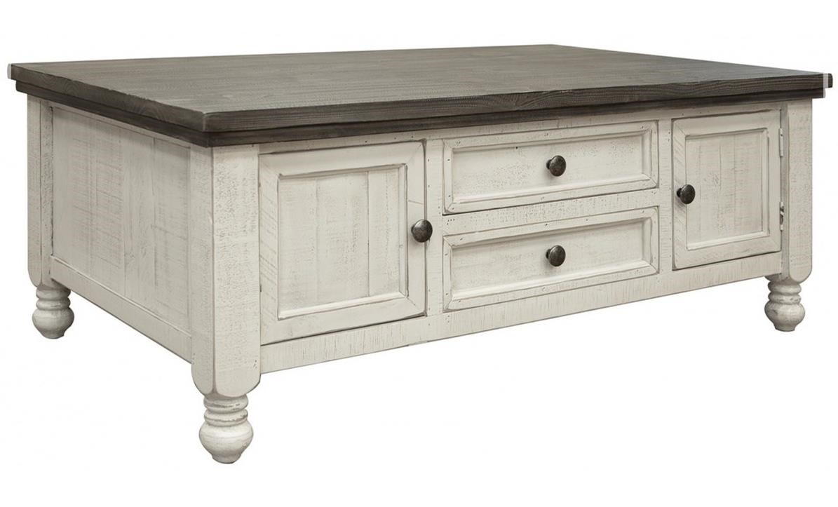 International Furniture Direct Stone Relaxed Vintage Cocktail Table